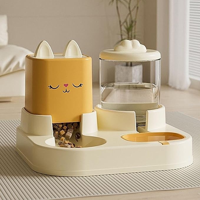 Cat Food and Water Dispenser Set