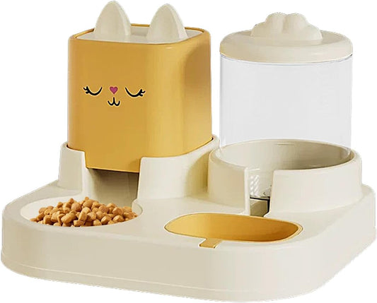 Cat Food and Water Dispenser Set
