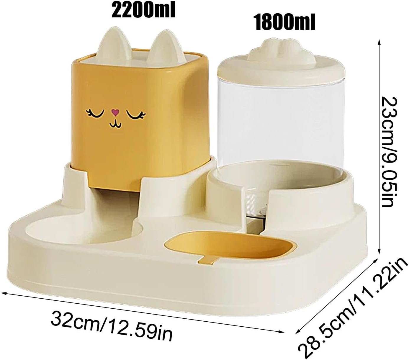 Cat Food and Water Dispenser Set