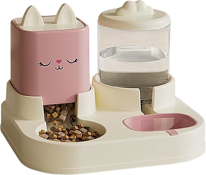 Cat Food and Water Dispenser Set