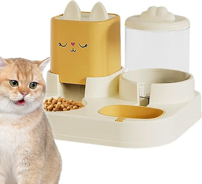 Cat Food and Water Dispenser Set