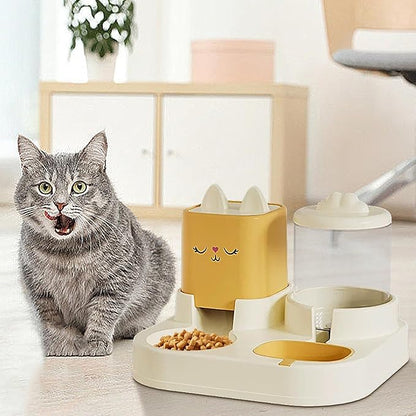 Cat Food and Water Dispenser Set